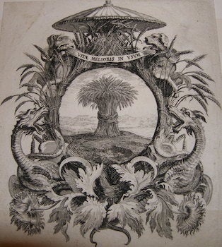 Item #68-0487 Vitae Melioris In USUM. 19th Century Russian Engraver