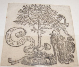 Item #68-0496 Oliva Minervae. 18th Century Western European Engraving