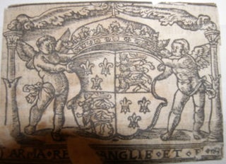 Item #68-0509 Arma Regis Anglie Et [France]. Coat of Arms of Henry VIII. Arma Rex Anglie Et, France