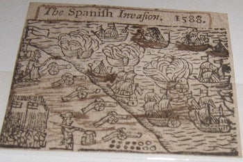 Item #68-0510 The Spanish Invasion, 1588. 16th Century British Engraver.