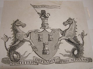 Item #68-0518 Fortiter Defendit Triumphans. (Heraldic motto of Newcastle-upon-Tyne). 18th Century...