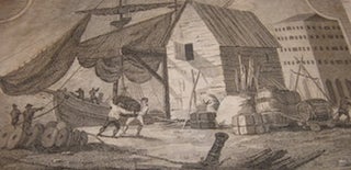 Item #68-0521 A Scene on the Quay Side. 18th Century English Engraver