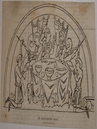 Item #68-0535 An Anglo-Saxon Feast. after Anglo-Saxon Artist 19th Century British Engraver