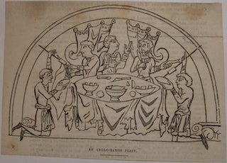 Item #68-0535 An Anglo-Saxon Feast. after Anglo-Saxon Artist 19th Century British Engraver