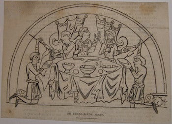 Item #68-0535 An Anglo-Saxon Feast. after Anglo-Saxon Artist 19th Century British Engraver.