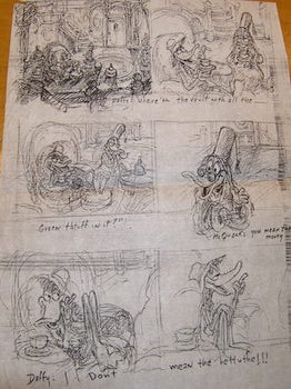 Item #68-0693 Photocopy of graphite drawings for Michael Mitchell's "The Dumplings" project. E....