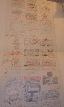 Item #68-0751 Folded Storyboard for Michael Mitchell's "The Dumplings" project. E. Michael Mitchell