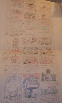 Item #68-0751 Folded Storyboard for Michael Mitchell's "The Dumplings" project. E. Michael...