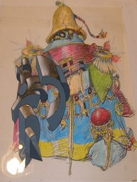 Item #68-0752 Bell Covered Dumpling Head. Collage for Michael Mitchell's "The Dumplings" project....