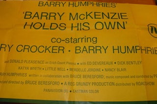 Item #68-0786 Barry Humphries' 'Barry McKenzie Holds His Own'. director, producer, Reg Grundy...
