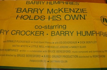Item #68-0786 Barry Humphries' 'Barry McKenzie Holds His Own'. director, producer, Reg Grundy Productions, Bruce Beresford, MAPS Litho Pty. Ltd, litho.