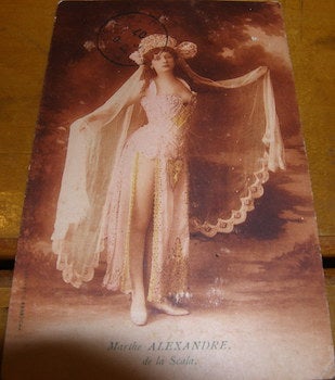 C. Jeangette (phot.) - Postcard with B&W Photograph of Marthe Alexandre de la Scala