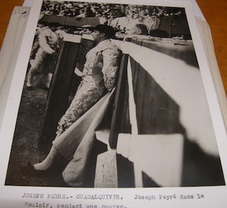 Item #68-0857 Joseph Peyre, author of Guadalquivir, standing behind a matador. 20th Century...