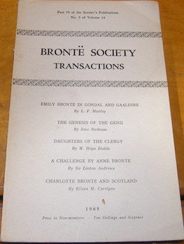 Item #68-1071 Bronte Society Transactions, Part 75 of the Society's Publications, No. 5 of Volume...
