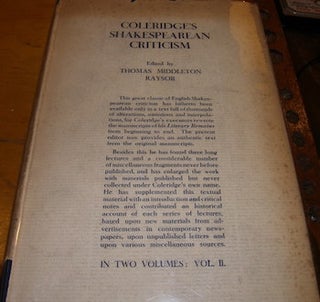 Item #68-1111 Coleridge's Shakespearean Criticism. In Two Volumes: Vol. II. TLS inside cover...