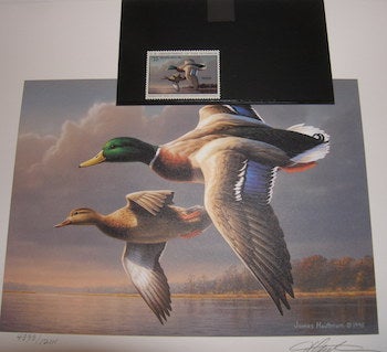 Item #68-1131 1995 - 1996 Federal Duck Stamp Print by James Hautman. Signed by Hautman, numbered 4333 of 12111. James Hautman, art.