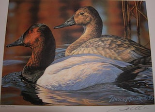 Item #68-1132 1993 - 1994 Federal Duck Stamp Print by Bruce Miller. Signed by Miller, numbered...