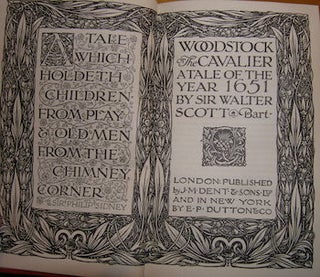 Item #68-1141 Woodstock The Cavalier. A Tale of the Year 1651. Sir Walter Scott, Ernest Rhys,...
