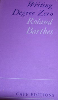 Item #68-1197 Writing Degree Zero. Roland Barthes