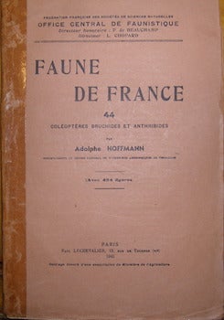 Item #68-1225 Fauna De France 44. Coleopteres Bruchides Et Anthribides. Adolphe Hoffmann, Office...