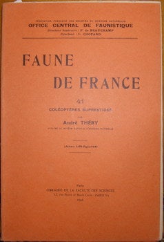 Item #68-1226 Fauna De France 41. Coleopteres Buprestidaes. Andre Thery, Office Central de Faunistique.