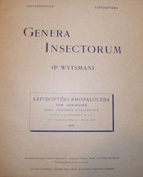 Item #68-1246 Genera Insectorum. Lepidoptera Rhopalocera, Fam. Danaididae. 193me Fascicule. P....