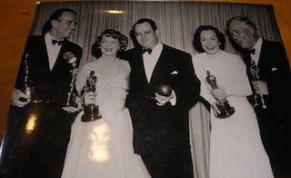 Item #68-1445 Academy Awards with Laurence Olivier, Claire Trevor, Jerry Wald, Jane Wyman &...