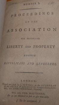Item #68-1576 Proceedings Of The Association For Preserving Liberty And Property Against...