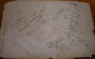 Item #68-1842 Autographs of Alexander Adams, Lucy O'Rourke, Jane Radcliffe, et al. Lucy O'Rourke...