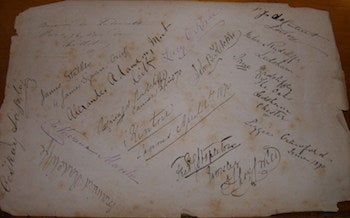 Item #68-1842 Autographs of Alexander Adams, Lucy O'Rourke, Jane Radcliffe, et al. Lucy O'Rourke Alexander Adams, Jane Radcliffe.