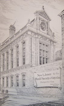 Item #68-1997 New Library for the Honble Society of Gray's Inn. Perspective View. James...