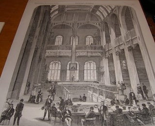 Item #68-2014 The Astor Library, New York -- View of the Interior. From a October 2, 1875 issue...