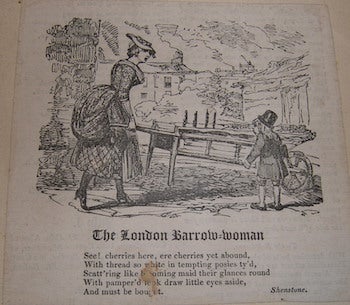 Item #68-2041 The London Barrow-woman. William Shenstone, after George Cruikshank, Henry White, wood engraving.