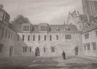 Item #68-2073 The Library &c. Merton College. John Le Keux, F. Mackenzie, engrav., after