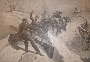 Item #68-2079 Clearing The Way For Christmas. Harper's Weekly, December 11, 1886. Henry Sandham, Harper's Weekly, art.