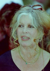 Item #68-2180 Brigitte Bardot. Strip of Five Color Negatives. At the Cannes Film Festival, June...