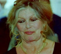 Item #68-2184 Brigitte Bardot. Strip of Five Color Negatives. At the Cannes Film Festival, June...