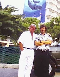 Item #68-2216 Jan Hermercer & Wyland. Nineteen Color Slides. Cannes Film Festival, 1989. Alain...