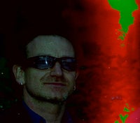 Item #68-2293 Bono. Five Color Negatives. [Cannes Film Festival] 2000. Alain Cinquini, 1941 -...