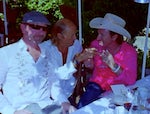 Item #68-2302 Bono, the Edge & others. Two Color Negatives. [Cannes Film Festival] 2000. Alain...