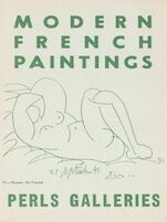 Item #68-2418 Catalogue III of The Perls Galleries Collection of Modern French Paintings: March...