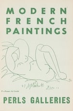 Item #68-2418 Catalogue III of The Perls Galleries Collection of Modern French Paintings: March...