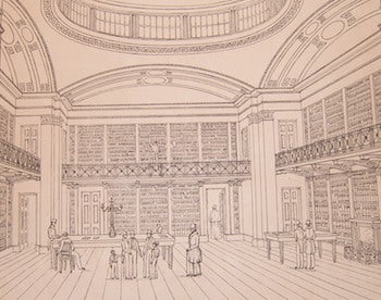Foulston, John (arch.); J. Grieve (print.) - Public Library Plymouth -- Interior