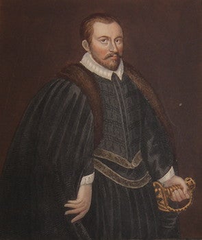Item #68-2487 Sir Thomas Bodley, Founder of Bodleian Library, from a Portrait in the Gallery....