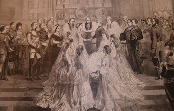 Item #68-2563 The Marriage Of Princess Louise And The Marquis Of Lorne In Saint George's Chapel, Windsor. Harper's Weekly, April 29, 1871. Harper's Weekly.