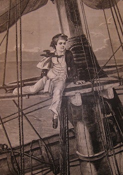 Item #68-2609 Mast-Headed--A Middy In Disgrace. Harper's Weekly, July 19, 1873. Harper's Weekly
