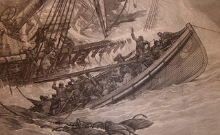 Item #68-2615 Life-Boat Rescuing People From A Wreck. Harper's Weekly, October 10, 1874. Harper's...