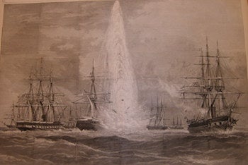 Item #68-2616 The Naval Review At Key West--Drawn By Granville Perkins, On Board The "Wabash." Harper's Weekly, April 11, 1874. Harper's Weekly, after Granville Perkins, art.
