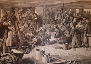 Item #68-2631 Chinese Emigration To America--Sketch On Board The Pacific Mail Steamship "Alaska."...