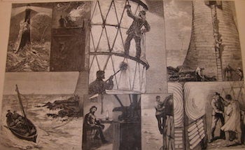 Item #68-2636 A Visit To A Light-House. Harper's Weekly, January 15, 1876. Harper's Weekly, after W. B. Murray, art.